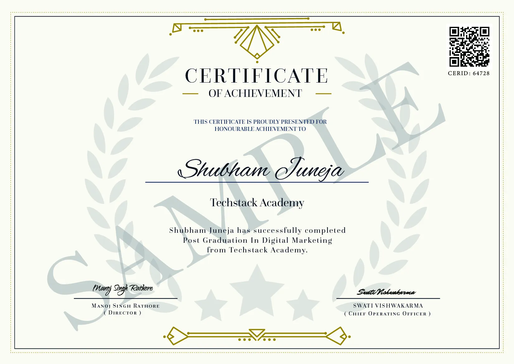 Internet Marketing Course Certificate